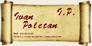 Ivan Poletan vizit kartica